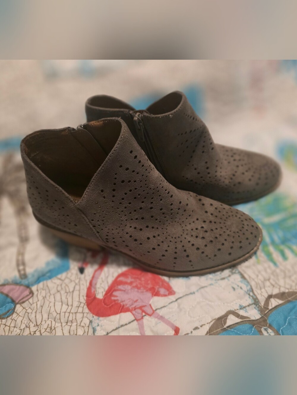 Euro Sofft Faux Suede Tulip Booties Size 8